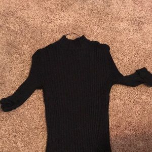 Black turtleneck sweater